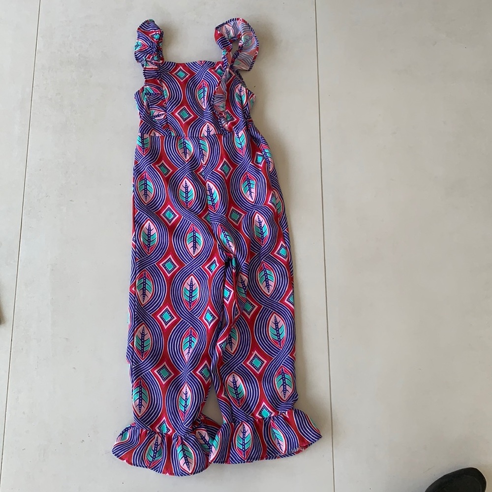 Girls Patterned Jumpsuit